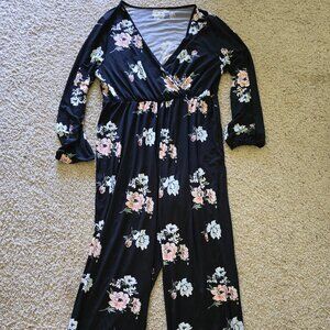 Floral Pant Jumpsuit, 1XL